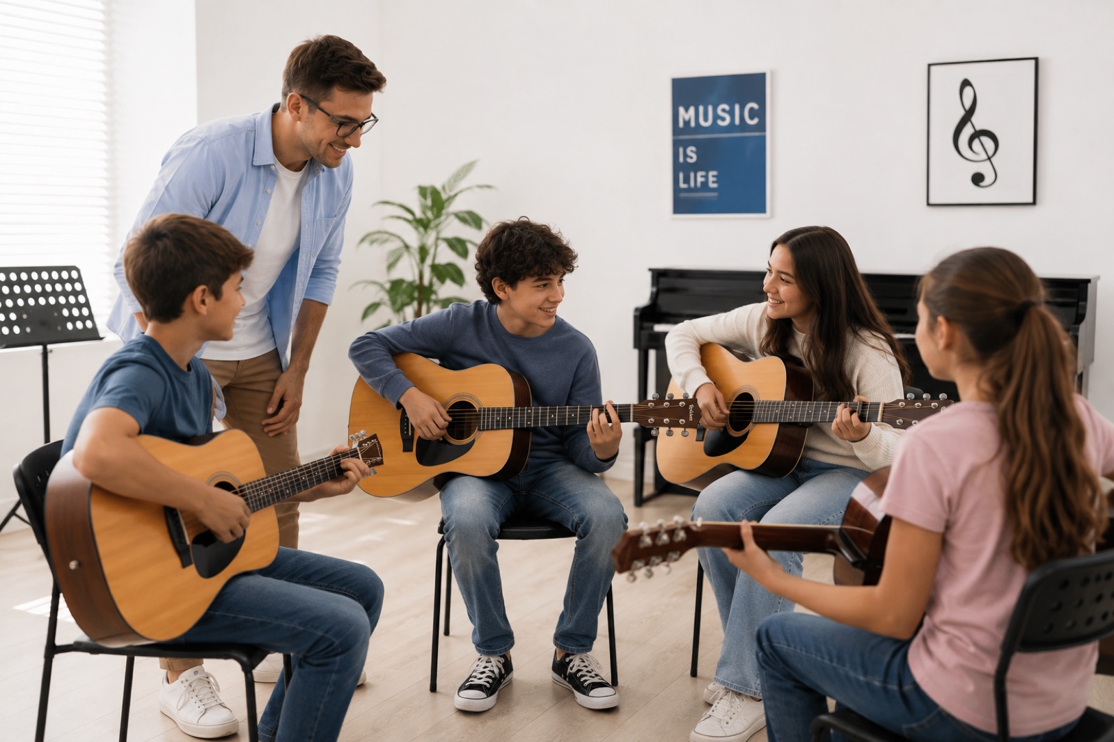Students performing together