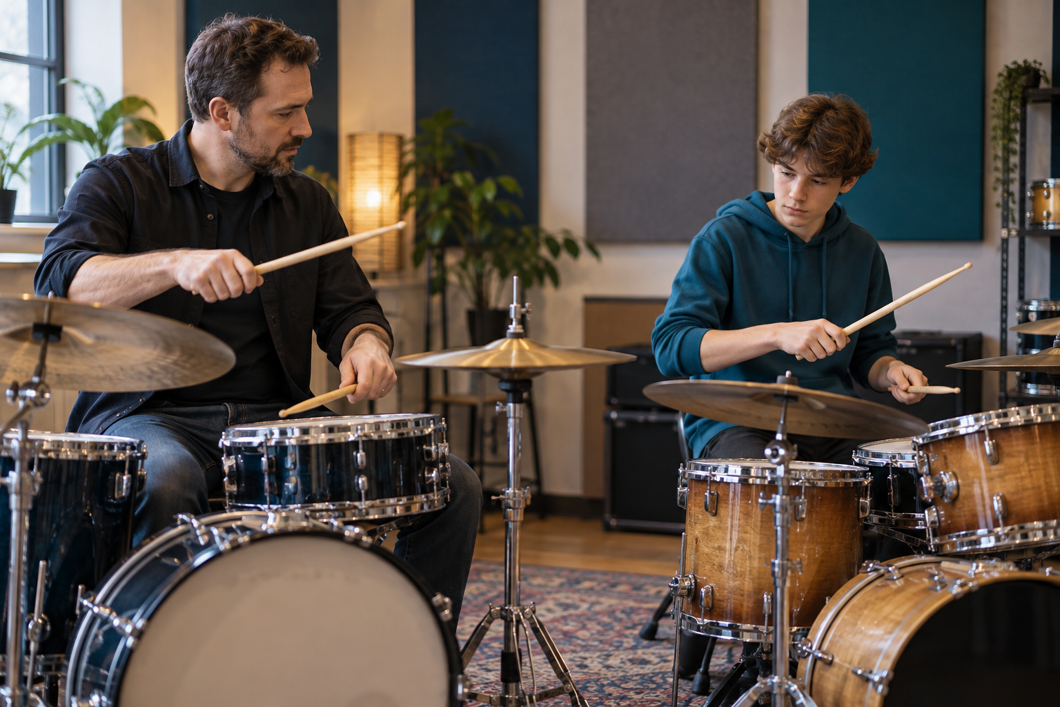 A drums lesson at PRO MUSIC+