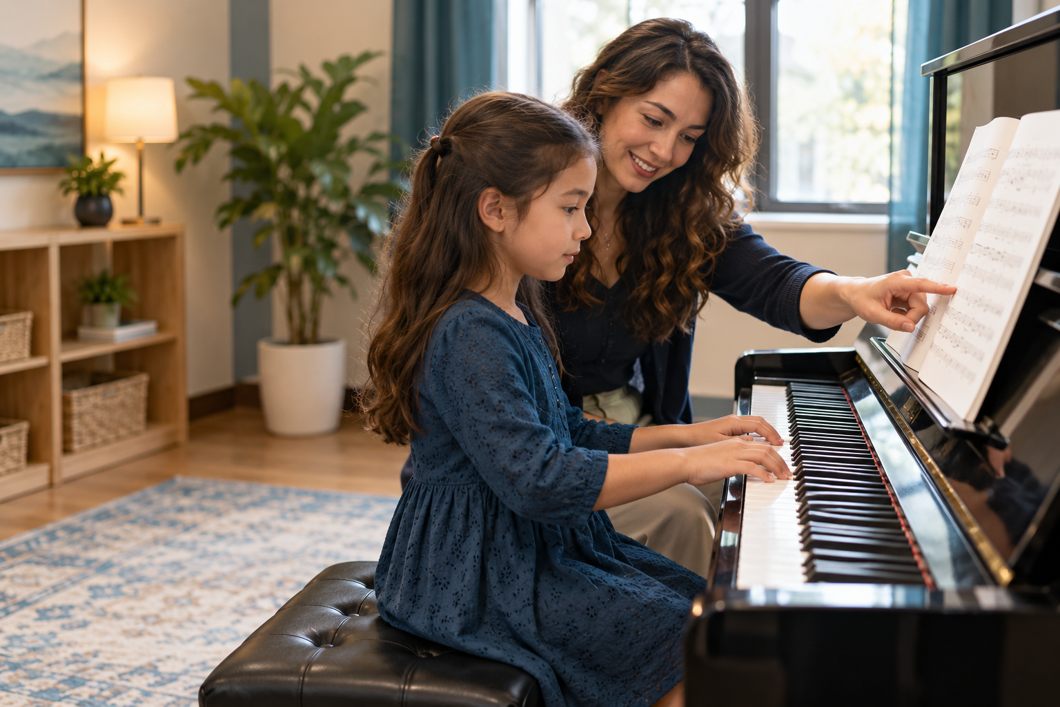 A piano lesson at PRO MUSIC+