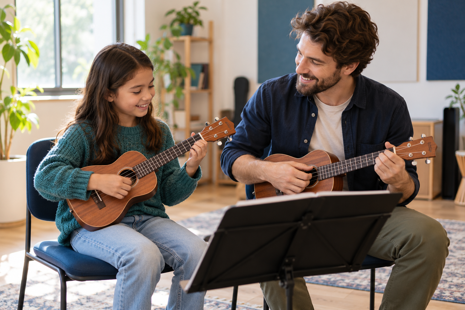 A ukulele lesson at PRO MUSIC+