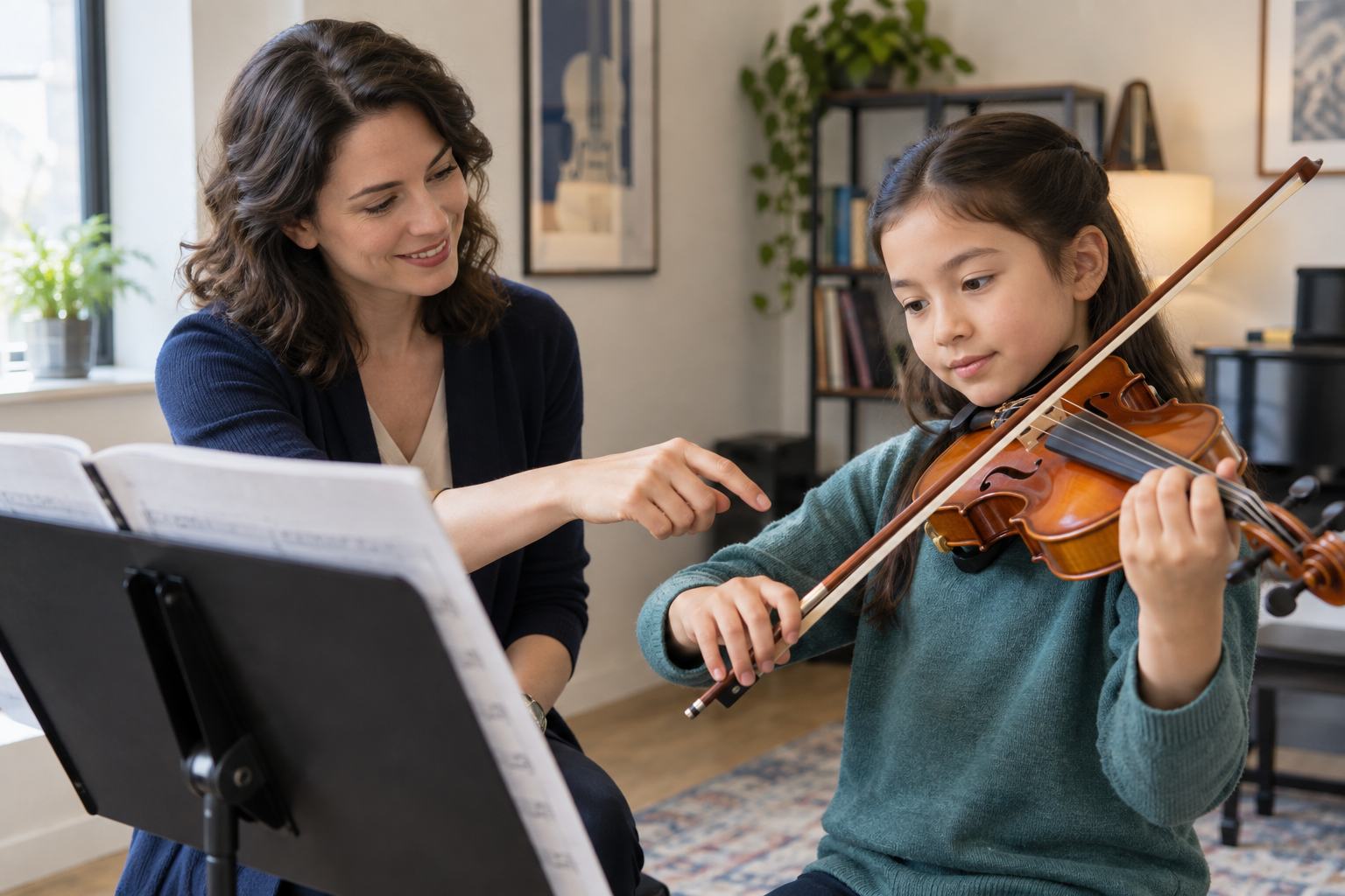 A violin lesson at PRO MUSIC+